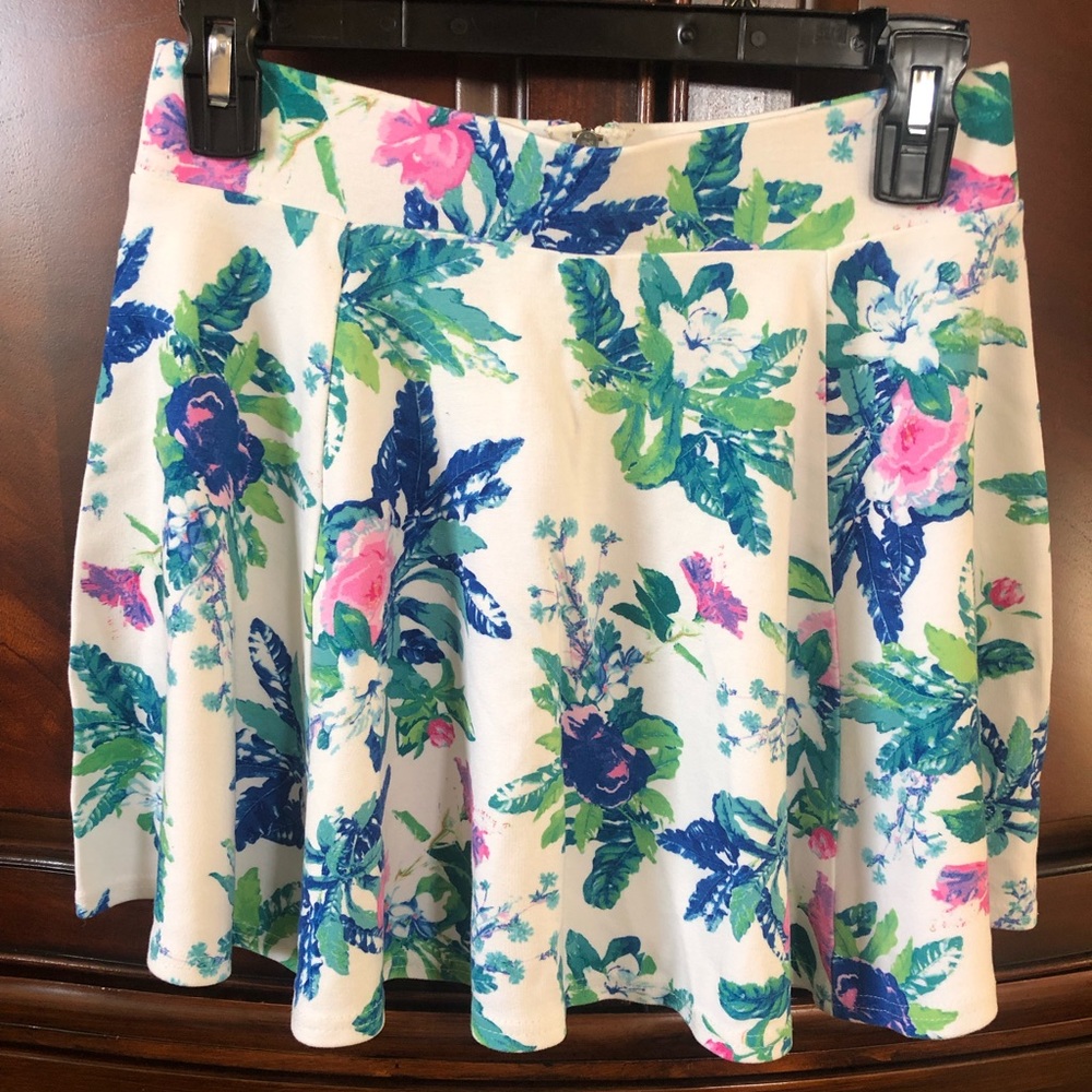 floral h&m a-line mini skirt